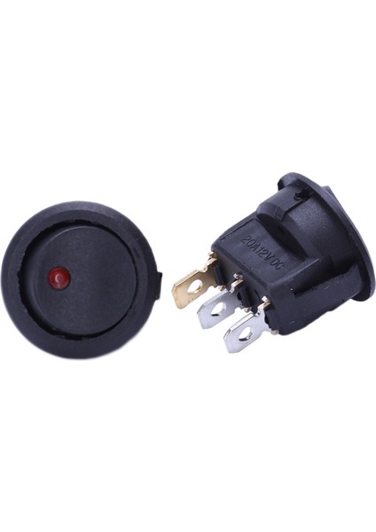 20 Adet 12V 20A Amper Açma/kapama/3 Poston Terminali Yuvarlak Rocker LED Geçiş Anahtarı Mavi ve Kırmızı (Yurt Dışından) modelleri