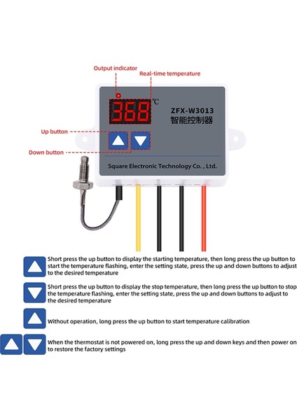 ZFX-W3013 Akıllı Kontrol Cihazı Suya Dayanıklı Yüksek Sıcaklık Mühür Saksı K-Tipi Termokupl Sensörü 0-999 ° Prob (Yurt Dışından) fırsatları