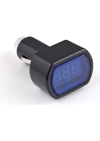 Oto Araç Aküsü Için LED Ekran Elektrik Gerilim Ölçer - Siyah ve Mavi (Yurt Dışından)