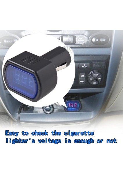 Oto Araç Aküsü Için LED Ekran Elektrik Gerilim Ölçer - Siyah ve Mavi (Yurt Dışından) indirimleri