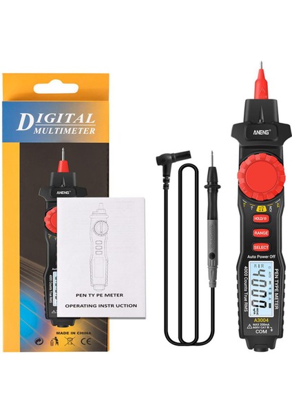 A3004 Dijital Multimetre Kalem 4000 Sayım Ac/dc Akım Ölçer Elektrikli El Tipi (Yurt Dışından)