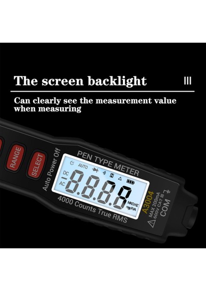 A3004 Dijital Multimetre Kalem 4000 Sayım Ac/dc Akım Ölçer Elektrikli El Tipi (Yurt Dışından) fırsatları