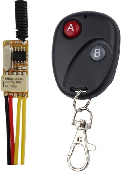 Rf Uzaktan Kumandalı Anahtar 433MHZ 4.2V 4.5V 5V 6V 7.4V 9V 12V Küçük Röle Kontak Kablosuz Anahtarları No Com Nc Röle Kontak + Plastik (Yurt Dışından)