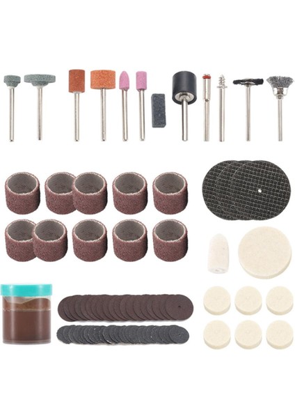 105 Adet Elektrikli Mini Matkap Ucu Kiti Aşındırıcı Döner Alet Aksesuarları Seti Dremel Taşlama Zımpara Parlatma Kesme (Yurt Dışından)