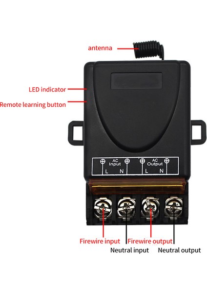 Ac 220V 30A 1ch 433MHZ Kablosuz Uzaktan Kumanda Anahtarı Rf Röle (Yurt Dışından)