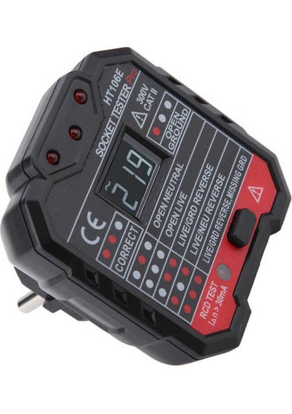 Elektrik Soketi Test Cihazı HT106D/HT106B/HT106E Çok Fonksiyonlu Şebeke Arıza Kontrol Aracı (Yurt Dışından) modelleri