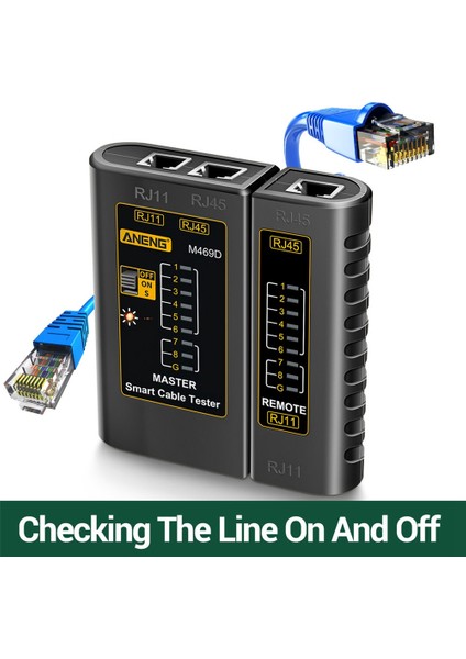 Aneng M469D RJ45 Kablo Lan Test Cihazı Ağ Kablosu Test Cihazı RJ11 RJ12 Cat5 Utp Lan Kablo Test Cihazı Ağ Aracı Ağ Onarım A (Yurt Dışından)