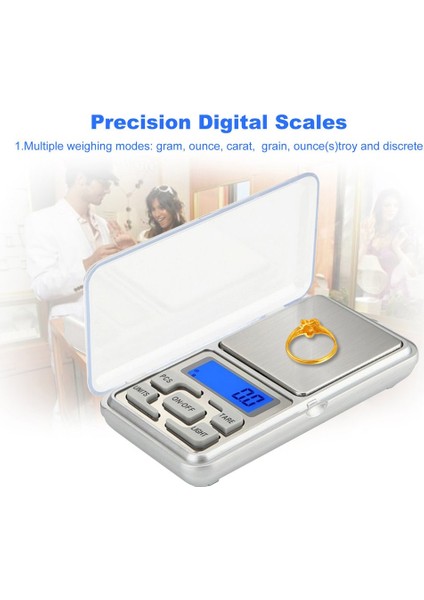 HT-668B 500G/0.1G Altın Gümüş Takılar Için Hassas Dijital Terazi - Gümüş (Yurt Dışından) fırsatları