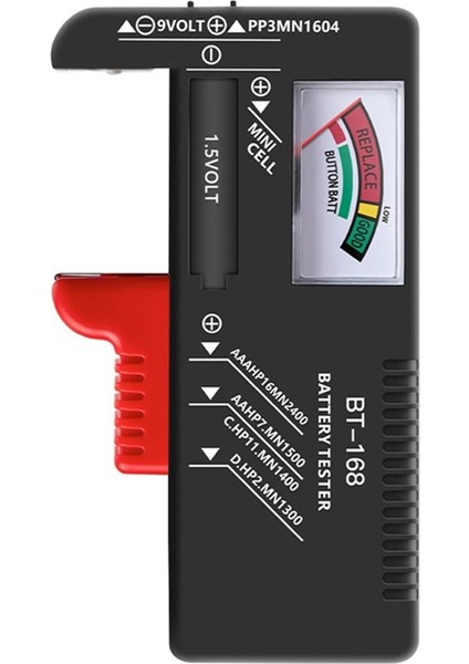 BT-168 AA/AAA/C/D/9V/1.5V Evrensel Düğme Pil Renk Kodlu Metre Kontrol Cihazı BT168 (Yurt Dışından)