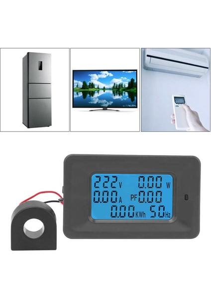 110-250V LCD Dijital Voltmetre Gerilim Ölçer Panel Metre Güç Akımı Monitörü (Yurt Dışından)