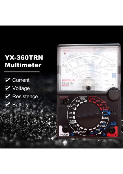 YX-360TRN Og Multimetre Plastik Gösterge Kabuğu Elektrikli Işaretçi Multitester - Siyah (Yurt Dışından) modelleri