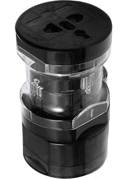 Profesyonel Evrensel Dünya Çapında Seyahat Şarj Cihazı Güç Adaptörü Soket Dönüştürücü - Siyah (Yurt Dışından)