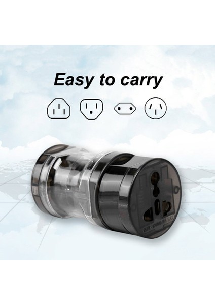 Profesyonel Evrensel Dünya Çapında Seyahat Şarj Cihazı Güç Adaptörü Soket Dönüştürücü - Siyah (Yurt Dışından) fırsatları