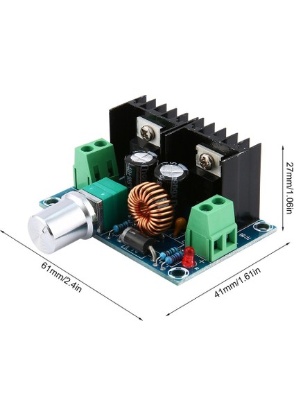 Dc-Dc XH-M401 Buck Modülü XL4016E1 200W Yüksek Güçlü Dc Voltaj Regülatörü - Yeşil (Yurt Dışından)