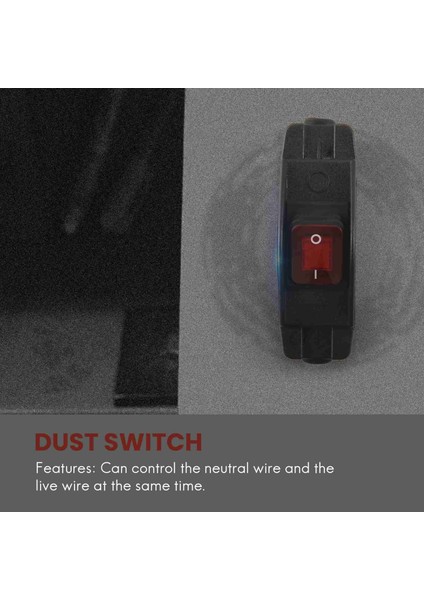 30A 220V JR-617 Su Geçirmez Hat Orta Anahtarı Hat Anahtarı Düz Yuvarlak Çizgi Gümüş Kontak Çift Kesim Toz Geçirmez Anahtarı (Yurt Dışından) fiyatları