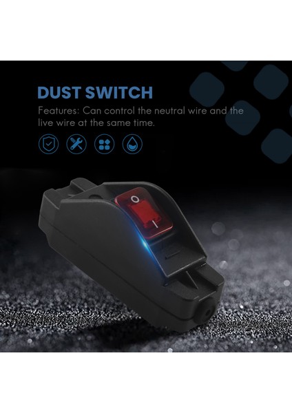 30A 220V JR-617 Su Geçirmez Hat Orta Anahtarı Hat Anahtarı Düz Yuvarlak Çizgi Gümüş Kontak Çift Kesim Toz Geçirmez Anahtarı (Yurt Dışından) fırsatları