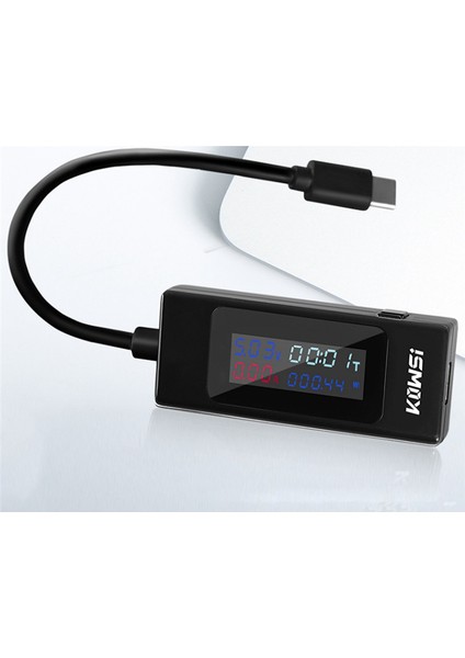 Kowsı KWS-065C Type-C Usb-C 4-30V Gerilim Ölçer Zamanlama Ampermetre Dijital Monitör Gerilim Test Cihazı Akım (Yurt Dışından)