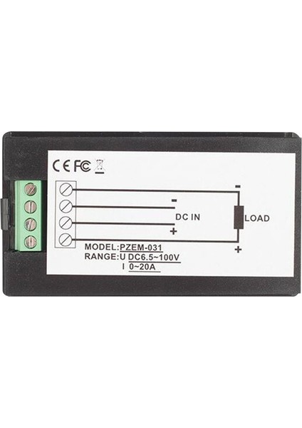 Dijital Güç Enerji Ölçer Dc Voltmetre Ampermetre Wattmetre Monitör Test Cihazı Siyah Dahili Şant (PZEM-031) (Yurt Dışından)