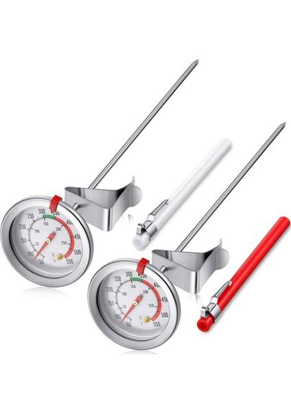 Bradoo-2 Parça Paslanmaz Çelik Termometre Anında Okuma Kadranlı Termometre 11.8 Inç Uzun Kök Kızartma Termometresi (Yurt Dışından)