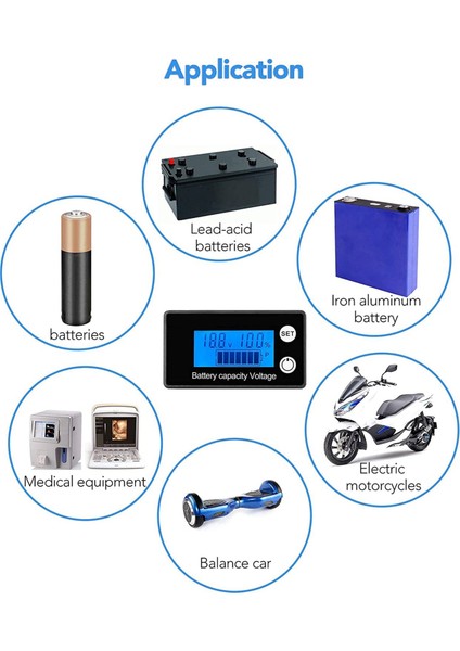 8V Golf Arabası Aküsü-1 x Akü Kapasitesi Voltaj Test Cihazı-Gösterildiği Gibi (Yurt Dışından) indirimleri