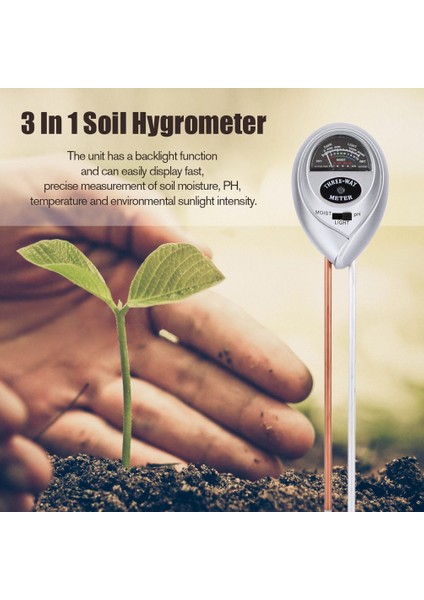 3'ü 1 Arada Toprak Higrometresi Toprak Termometresi Nem Ölçer ve Güneş Işığı Probu - Yeşil (Yurt Dışından) fırsatları