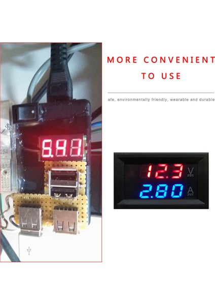Ha Abd Dc 100 V Voltmetre Ampermetre Volt Amp Metre Ölçer 0ml 1/10/50/100A LED Çift Dijital LED Dijital Voltmetre Ampermetre (Yurt Dışından)