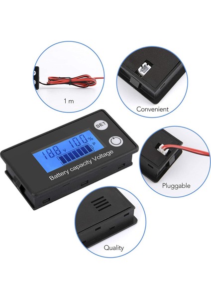 LCD Ekranlı Dc 8V-100V Kapasite Ölçer Gerilim Monitörü (Yurt Dışından) indirimleri