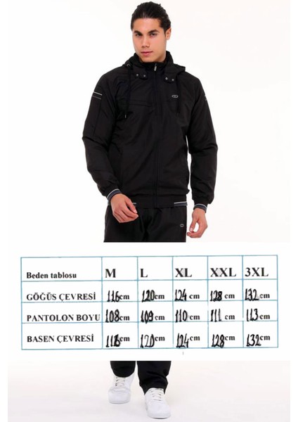Siyah Erkek Yarım Balıkçı Yaka Tak Çıkar Kapüşonlu Micropoly Eşofman Takımı EDY2595S indirimleri