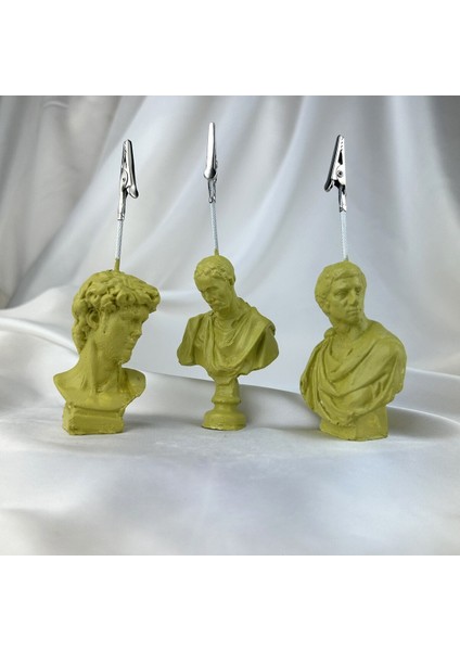 Küf Yeşili Michelangelo Brutus ve David Heykel 3'lü Not Tutucu Set Fotoğraf Tutucu fiyatları