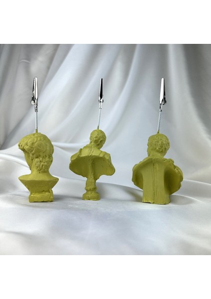 Küf Yeşili Michelangelo Brutus ve David Heykel 3'lü Not Tutucu Set Fotoğraf Tutucu modelleri