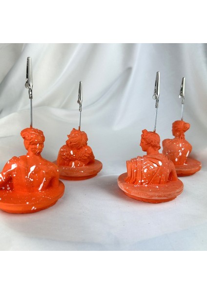 Turuncu David Cupid Melek Apollo ve Venus Kaideli Heykel Splash Not Tutucu 4'lü Set fırsatları