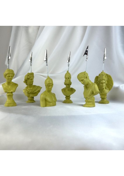 Küf Yeşili Venus Perseus Hermes Apollo Ares ve Athena Heykel 6'lı Not Tutucu Set fiyatları