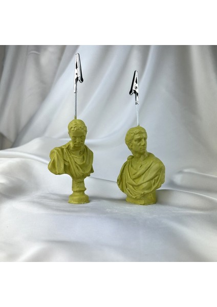 Küf Yeşili Michelangelo ve Brutus Heykel 2'li Not Tutucu Set Fotoğraf Tutucu indirimleri