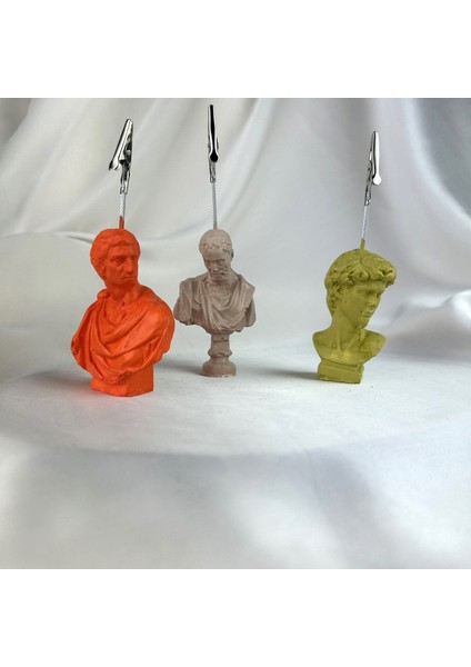 Brutus Michelangelo ve David Heykel 3'lü Not Tutucu Set Turuncu Krem Küf Yeşili fiyatları