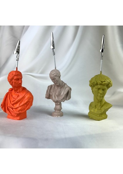 Brutus Michelangelo ve David Heykel 3'lü Not Tutucu Set Turuncu Krem Küf Yeşili fırsatları