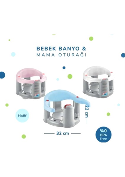 Baby Jem Önden Açılır Banyo&Mama Oturağı Gri