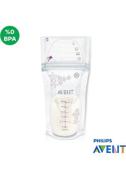 SCF603/25 Anne Sütü Saklama Poşetleri 25x180 ml