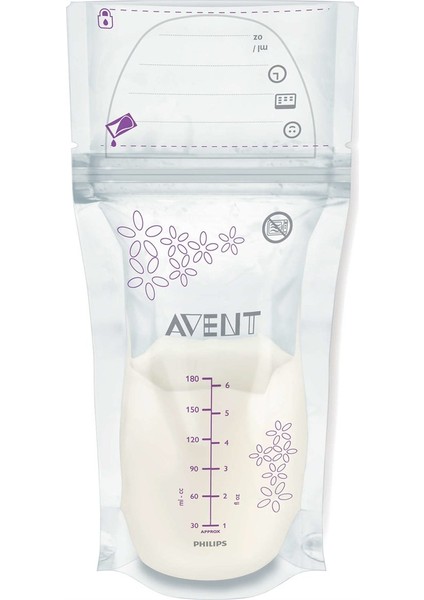 SCF603/25 Anne Sütü Saklama Poşetleri 25x180 ml