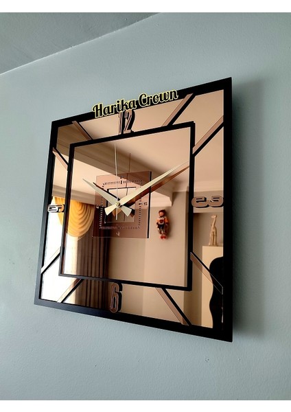 Gerçek Aynalı Dekoratif Duvar Saati (40 Cm)