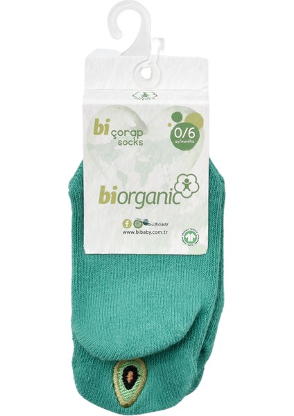 Organik Çorap Soket Sneakers Cute Mint