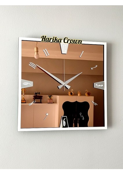 Gerçek Aynalı Dekoratif Duvar Saati (40 Cm)