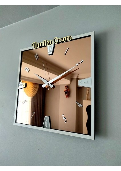 Gerçek Aynalı Dekoratif Duvar Saati (40 Cm) fiyatları