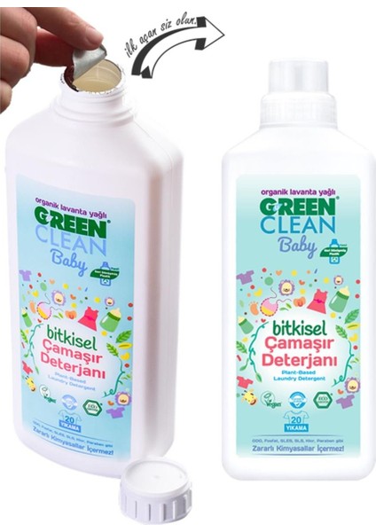 U Green Clean Baby Sıvı Çamaşır Deterjanı 1 L