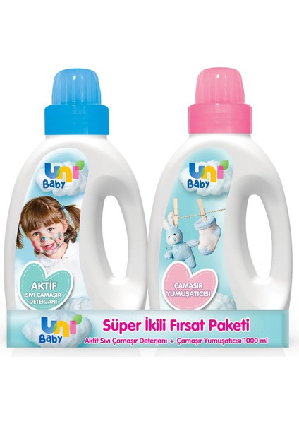 Unıbaby Deterjan 1000 Ml+Yumuşatıcı 1000 Ml