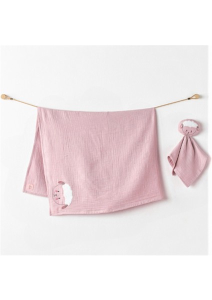 Battaniye Müslin Uyku Arkadaşı Baby Home 110x90cm Pembe