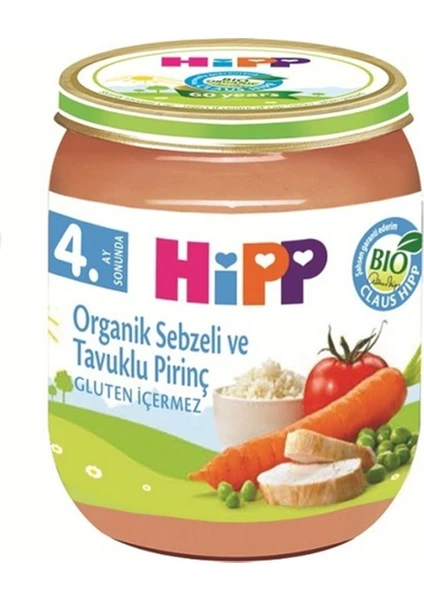 Organik Sebzeli ve Tavuklu Pirinç 125 gr