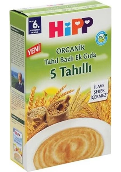 Kaşık Mamaları Organik Tahıl Bazlı Ek Gıda 5 Tahıllı 200 gr