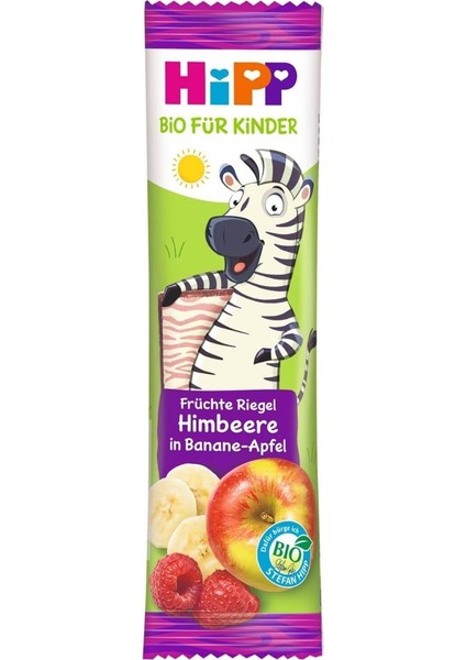 Organik Ahududulu Elmalı Muzlu Meyve Barı 23gr