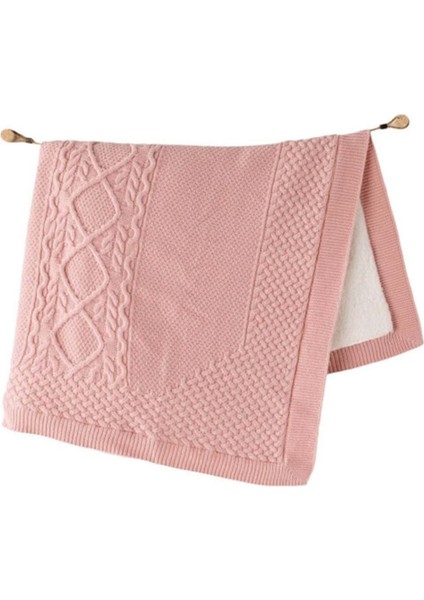 Battaniye Triko 95x85 cm Pembe