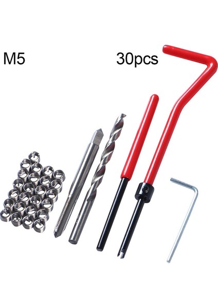 30 Adet M5/m6/m8 Metrik Konu Araba Bobin Matkap Ucu Onarım Ekleme Aracı Helicoil Için (Yurt Dışından)